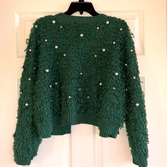 Mighty Fine Green Pearl Detailed Cardigan - Picture 4 of 6